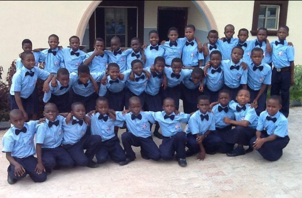 Students of Abolarin College on the school farm